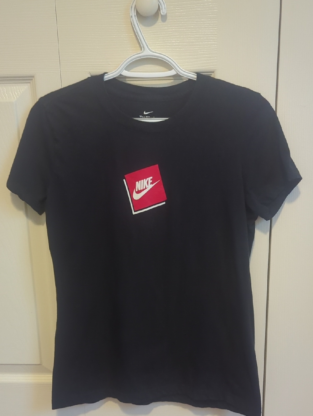 Nike Women's Black T-Shirt With Logo/Cotton